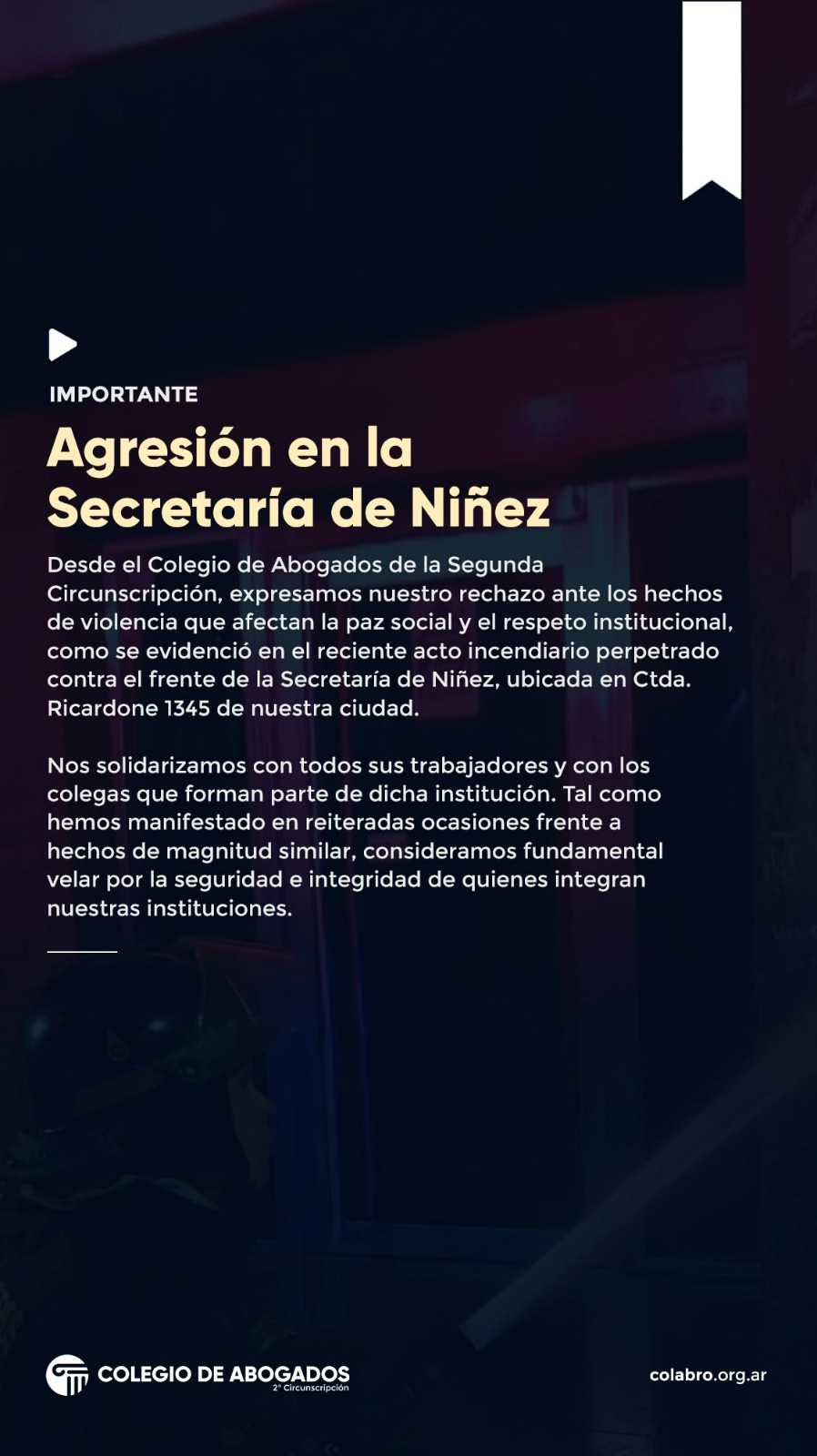 Agresión en la Secretaría de Niñez